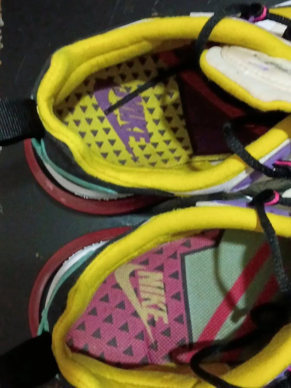 Nike Women's Air Max 270 'Bright Violet' React Dynamic Yellow AT6174-101 Size 9